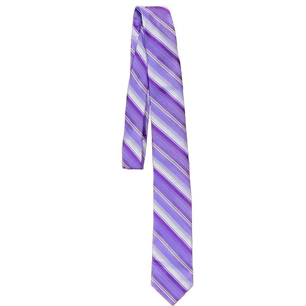 Van Heusen Mens Purple Striped Tie - Fashionable Ties